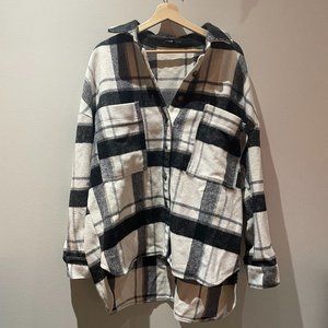 SHEIN Plaid Shacket